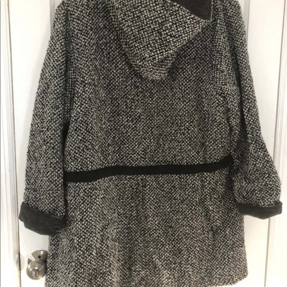 Free People Black and Gray Pea Coat - Picture 5 of 5